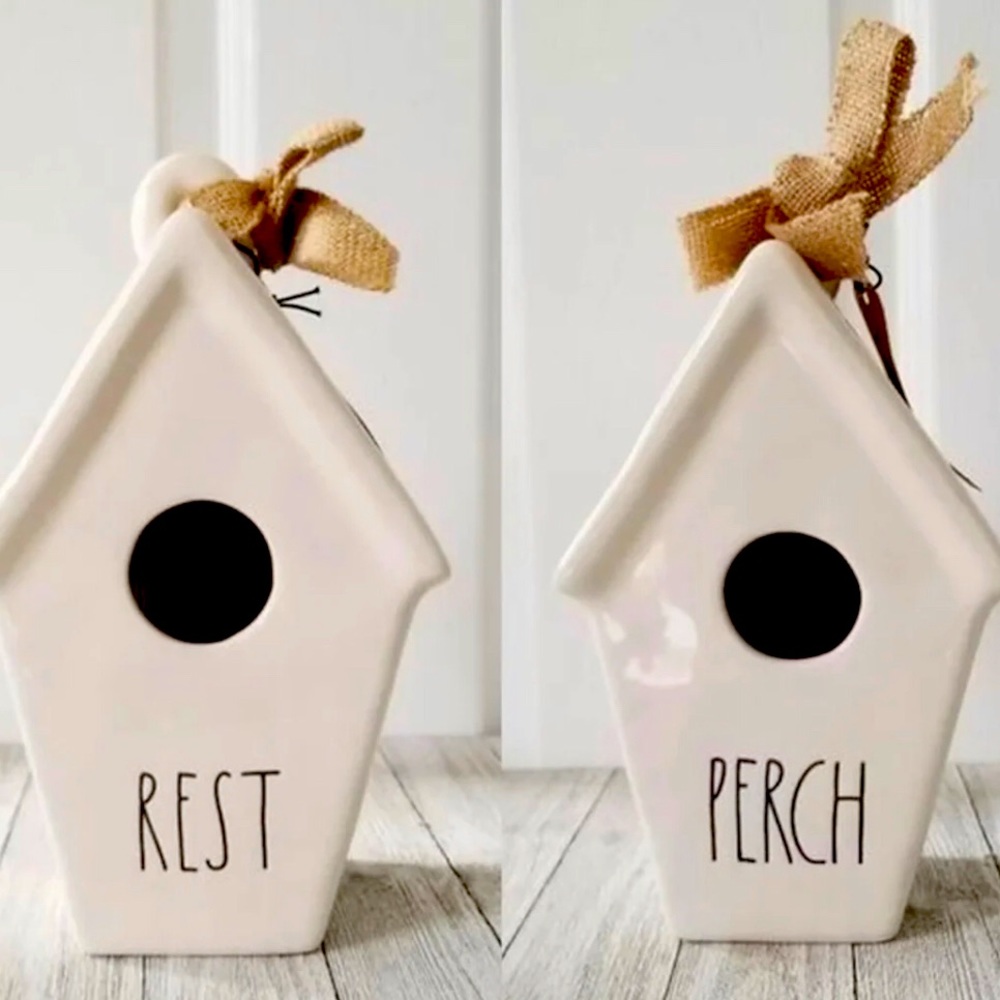 NEW Rae Dunn birdhouses REST & PERCH, sale